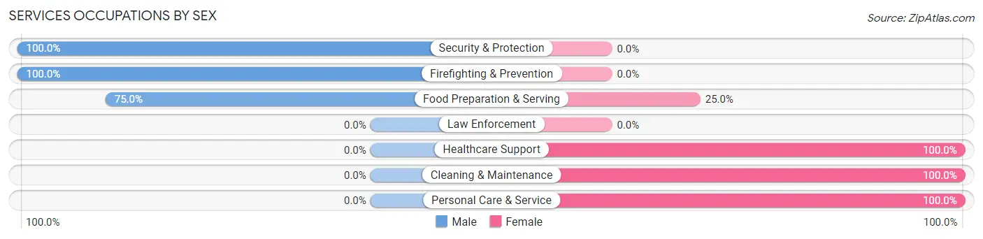 Services Occupations by Sex in Zip Code 61278