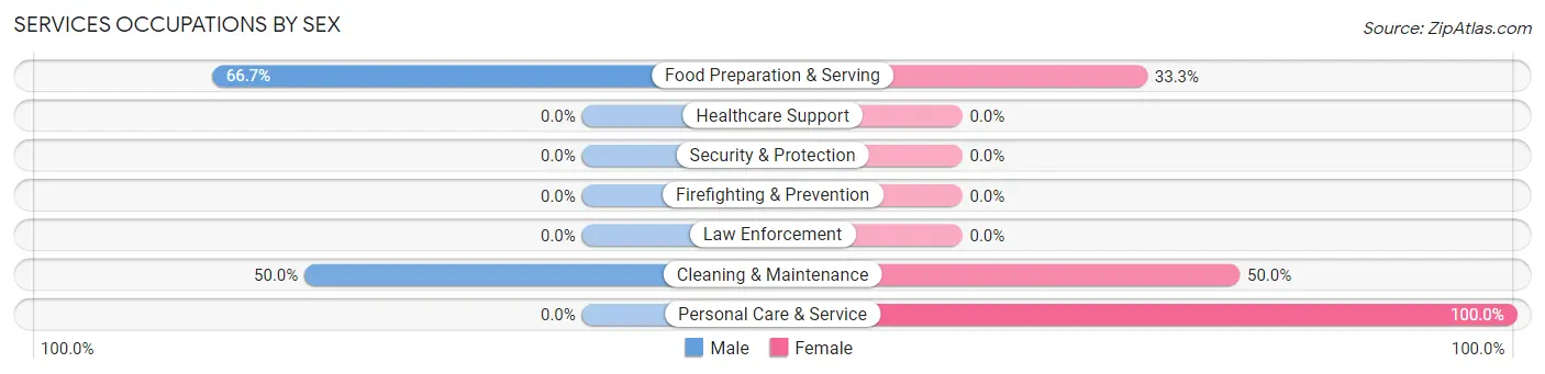 Services Occupations by Sex in Zip Code 62862