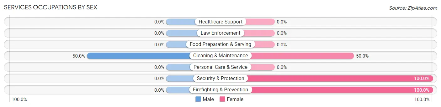 Services Occupations by Sex in Zip Code 62876