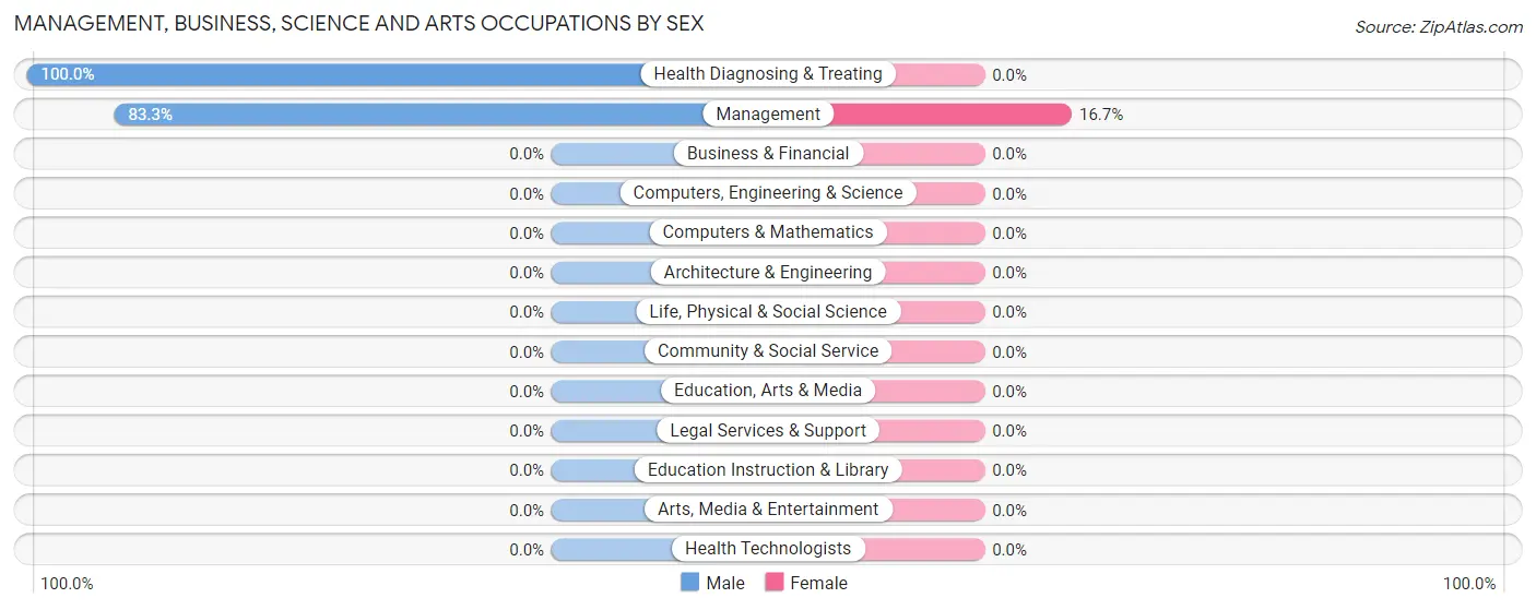 Management, Business, Science and Arts Occupations by Sex in Zip Code 63387