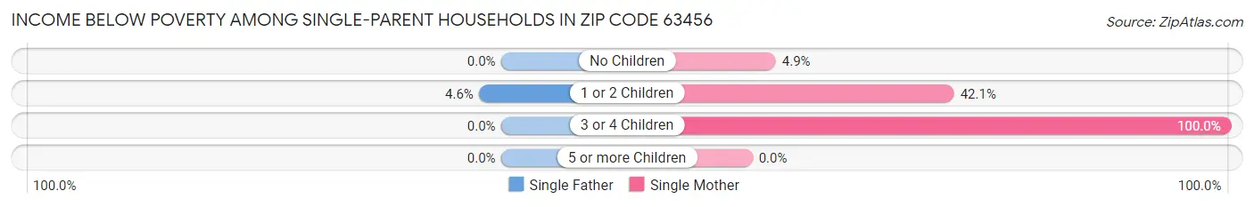 Income Below Poverty Among Single-Parent Households in Zip Code 63456