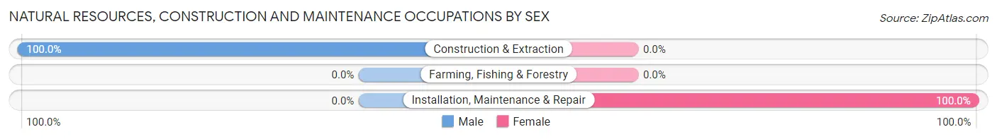Natural Resources, Construction and Maintenance Occupations by Sex in Zip Code 64459