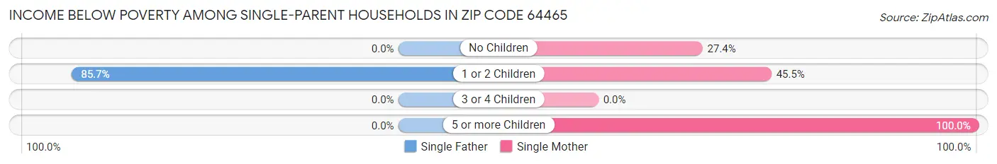 Income Below Poverty Among Single-Parent Households in Zip Code 64465