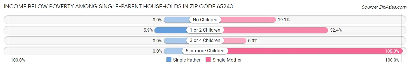 Income Below Poverty Among Single-Parent Households in Zip Code 65243