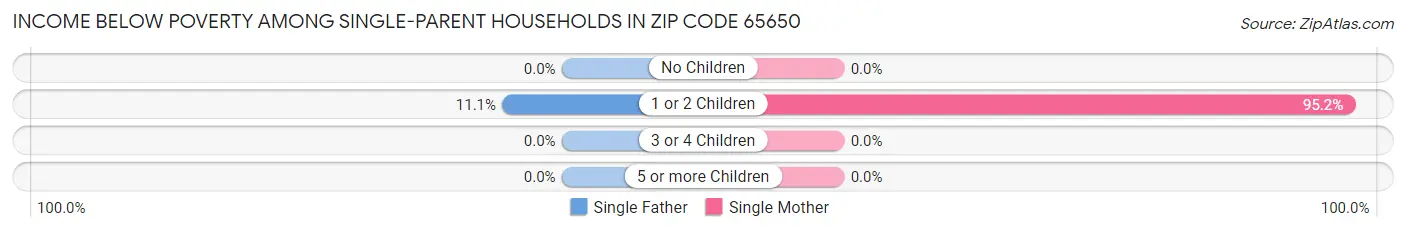 Income Below Poverty Among Single-Parent Households in Zip Code 65650