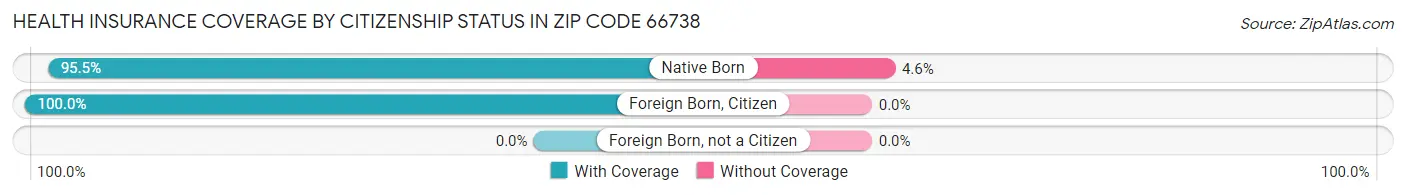 Health Insurance Coverage by Citizenship Status in Zip Code 66738