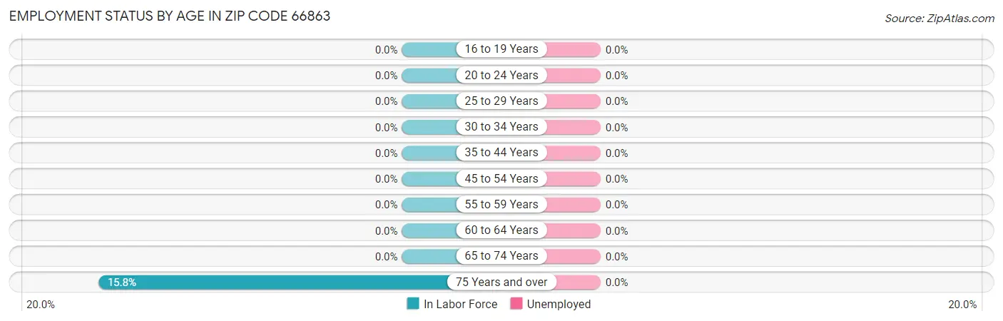 Employment Status by Age in Zip Code 66863