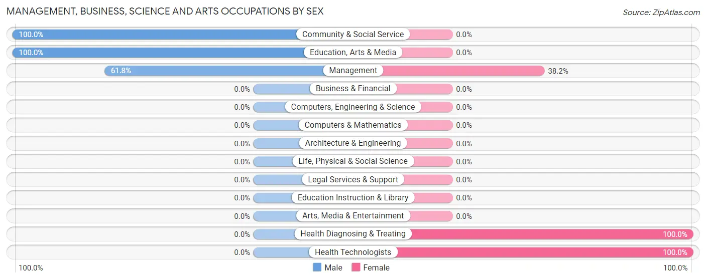 Management, Business, Science and Arts Occupations by Sex in Zip Code 68531