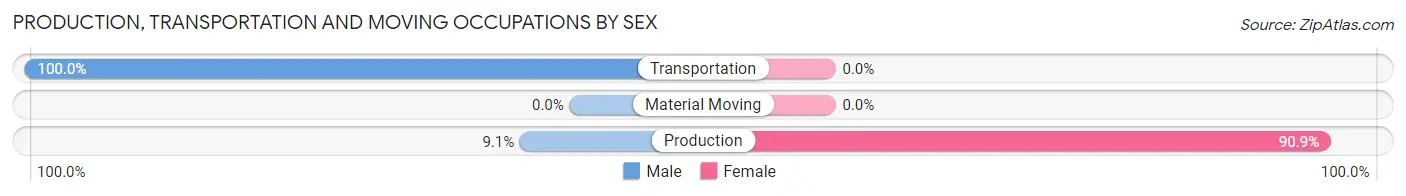 Production, Transportation and Moving Occupations by Sex in Zip Code 69029