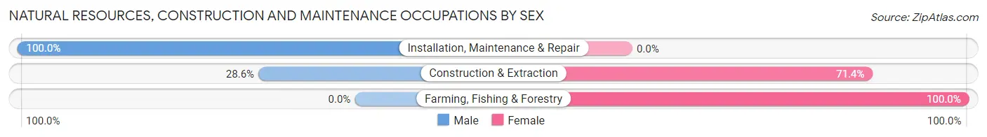Natural Resources, Construction and Maintenance Occupations by Sex in Zip Code 69167