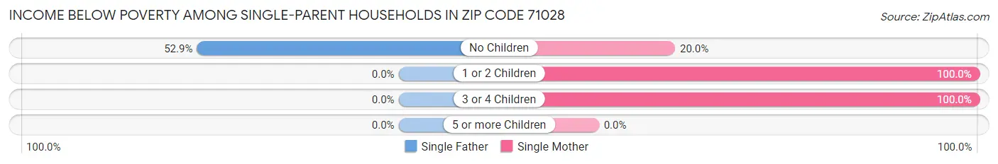 Income Below Poverty Among Single-Parent Households in Zip Code 71028