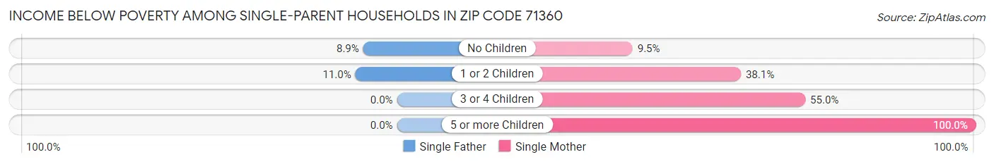 Income Below Poverty Among Single-Parent Households in Zip Code 71360