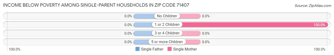 Income Below Poverty Among Single-Parent Households in Zip Code 71407
