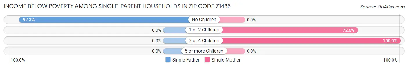 Income Below Poverty Among Single-Parent Households in Zip Code 71435