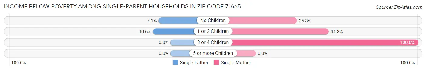 Income Below Poverty Among Single-Parent Households in Zip Code 71665