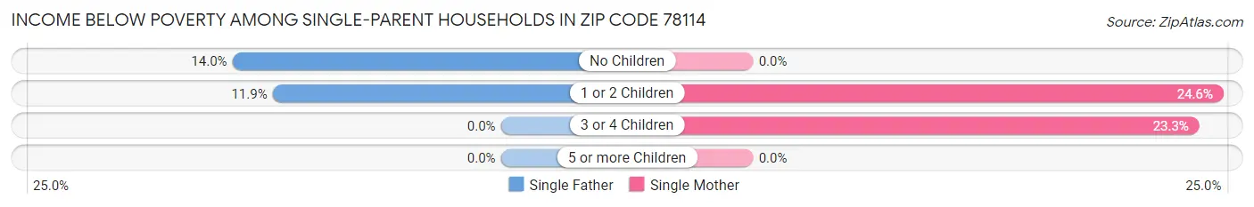 Income Below Poverty Among Single-Parent Households in Zip Code 78114