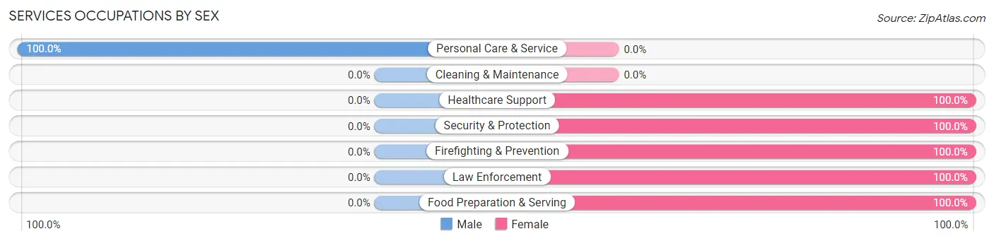 Services Occupations by Sex in Zip Code 78567