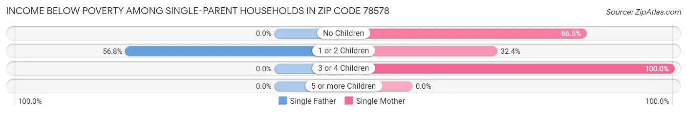 Income Below Poverty Among Single-Parent Households in Zip Code 78578