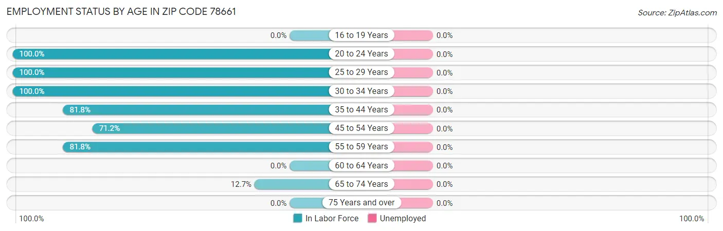 Employment Status by Age in Zip Code 78661