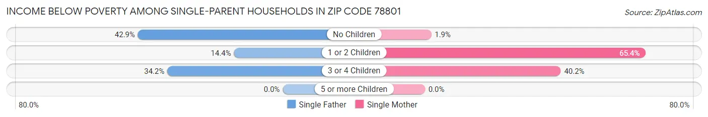 Income Below Poverty Among Single-Parent Households in Zip Code 78801