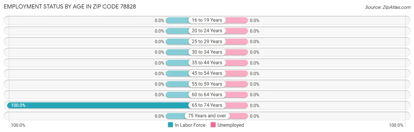Employment Status by Age in Zip Code 78828