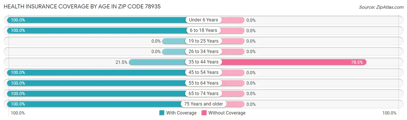 Health Insurance Coverage by Age in Zip Code 78935