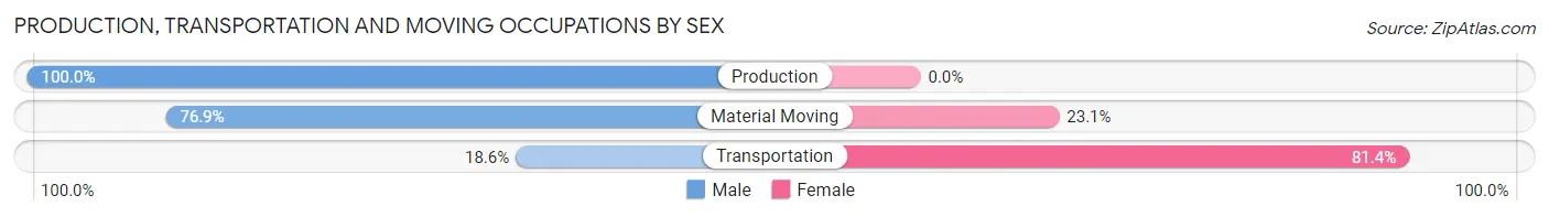 Production, Transportation and Moving Occupations by Sex in Zip Code 79312