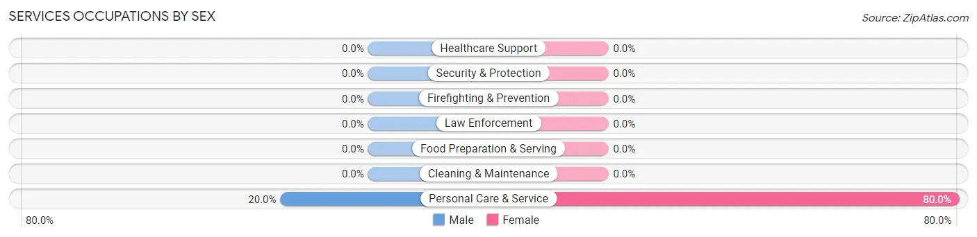 Services Occupations by Sex in Zip Code 79699