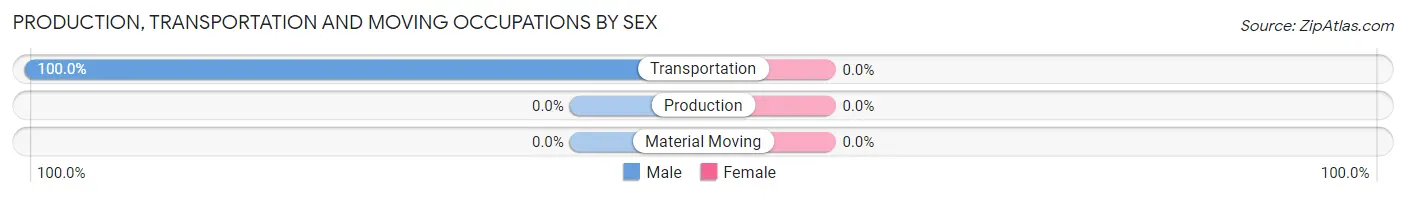 Production, Transportation and Moving Occupations by Sex in Zip Code 80025