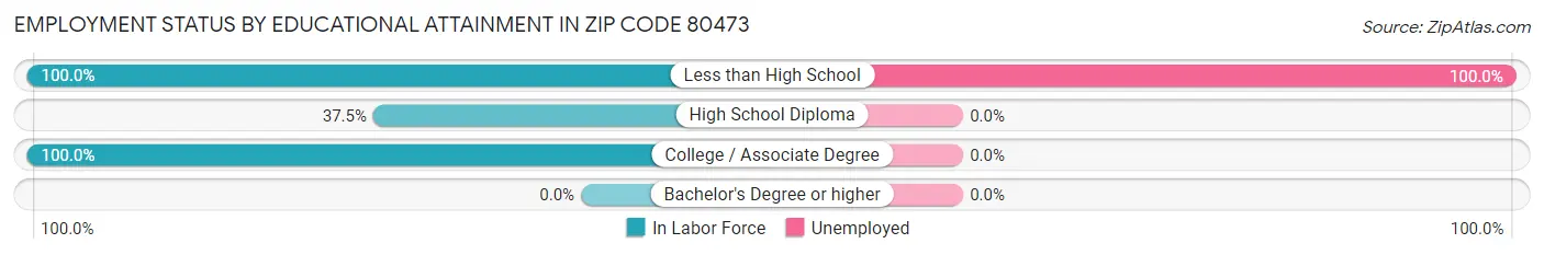 Employment Status by Educational Attainment in Zip Code 80473