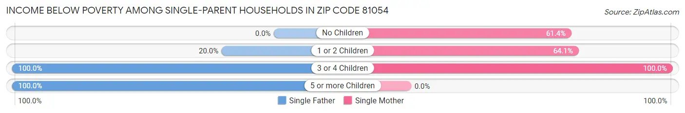 Income Below Poverty Among Single-Parent Households in Zip Code 81054