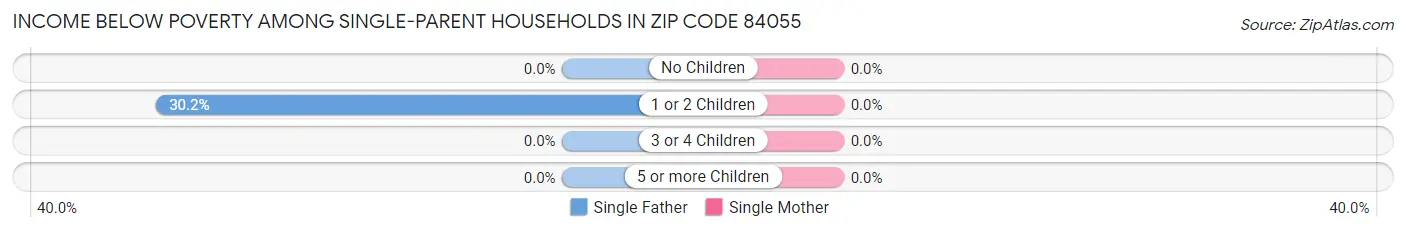 Income Below Poverty Among Single-Parent Households in Zip Code 84055