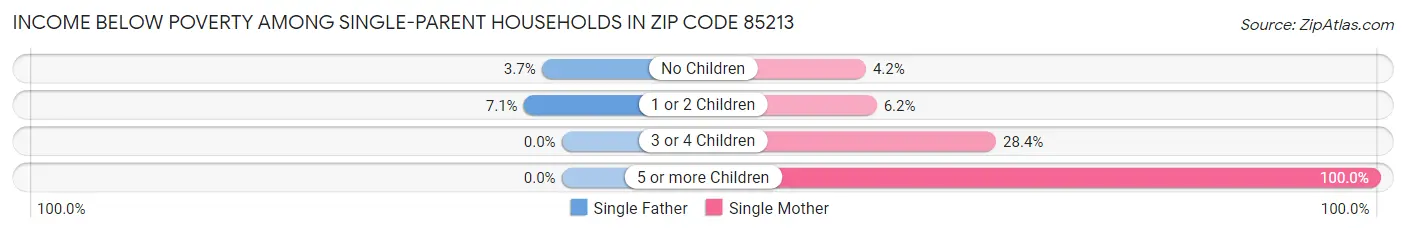 Income Below Poverty Among Single-Parent Households in Zip Code 85213
