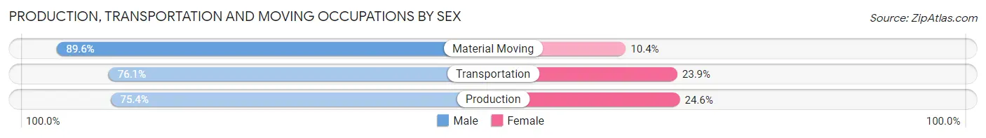 Production, Transportation and Moving Occupations by Sex in Zip Code 85295