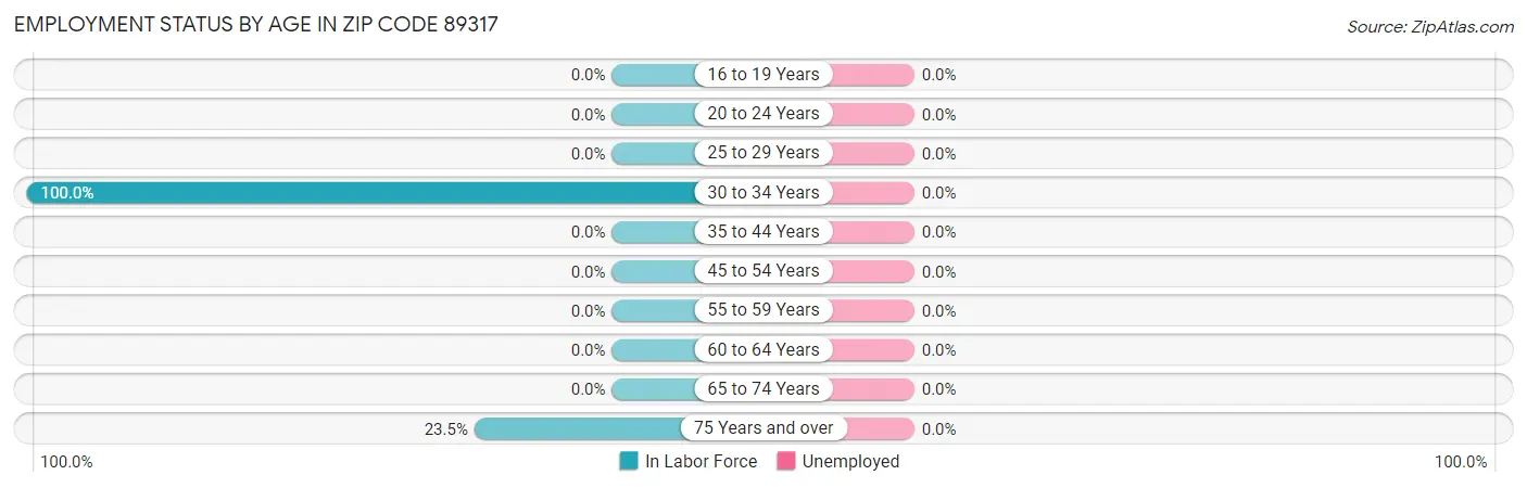 Employment Status by Age in Zip Code 89317