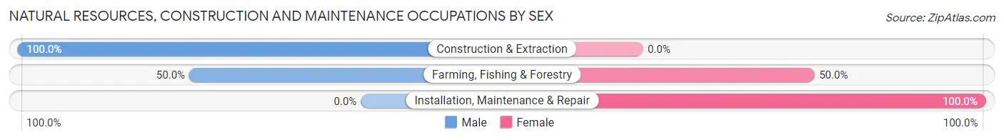 Natural Resources, Construction and Maintenance Occupations by Sex in Zip Code 92061