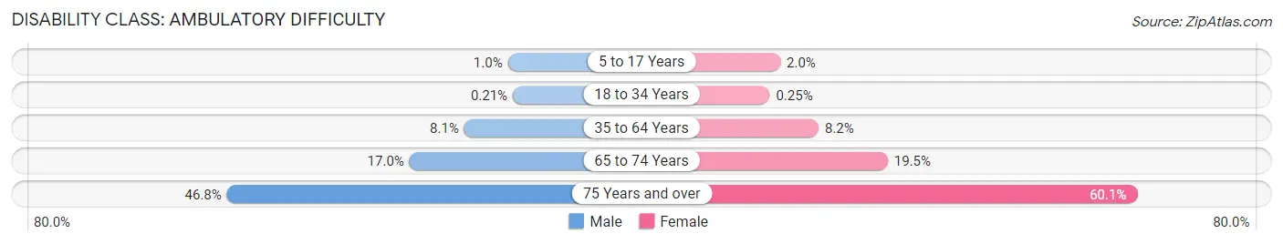Disability in Zip Code 92113: <span>Ambulatory Difficulty</span>