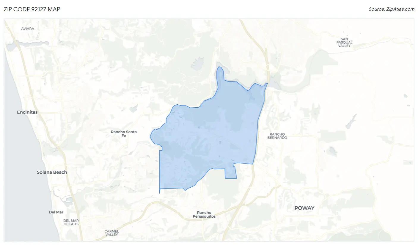 Zip Code 92127 Map