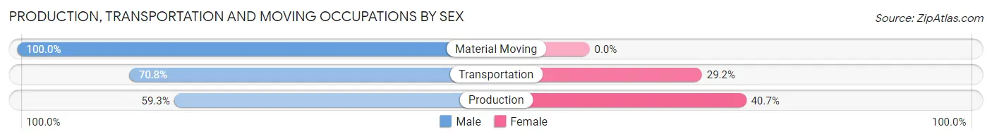 Production, Transportation and Moving Occupations by Sex in Zip Code 94598