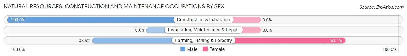 Natural Resources, Construction and Maintenance Occupations by Sex in Zip Code 94924
