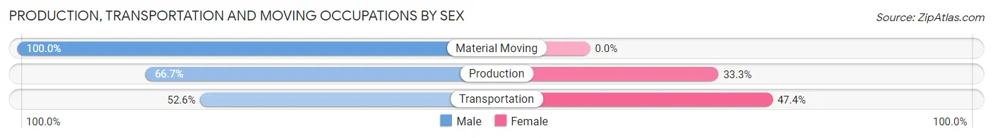 Production, Transportation and Moving Occupations by Sex in Zip Code 95939