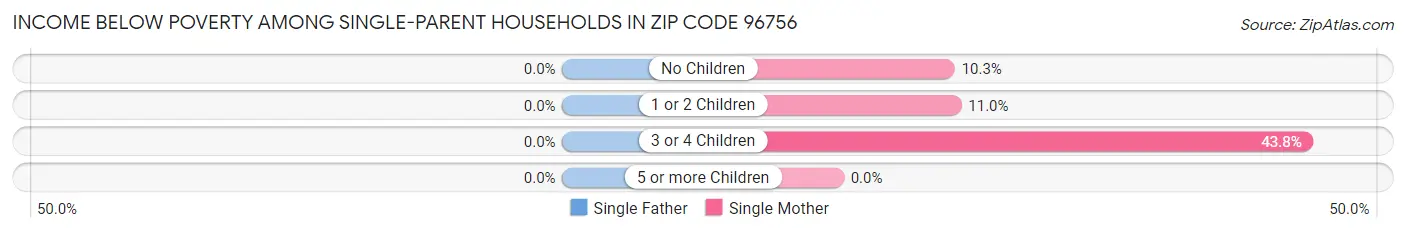 Income Below Poverty Among Single-Parent Households in Zip Code 96756