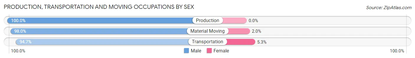 Production, Transportation and Moving Occupations by Sex in Zip Code 98331