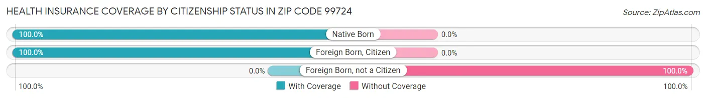 Health Insurance Coverage by Citizenship Status in Zip Code 99724