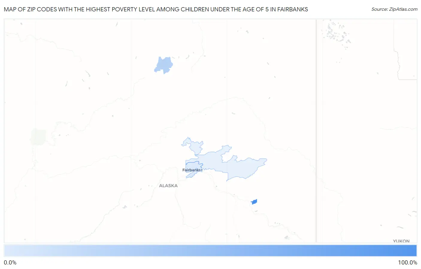 Zip Codes with the Highest Poverty Level Among Children Under the Age of 5 in Fairbanks Map