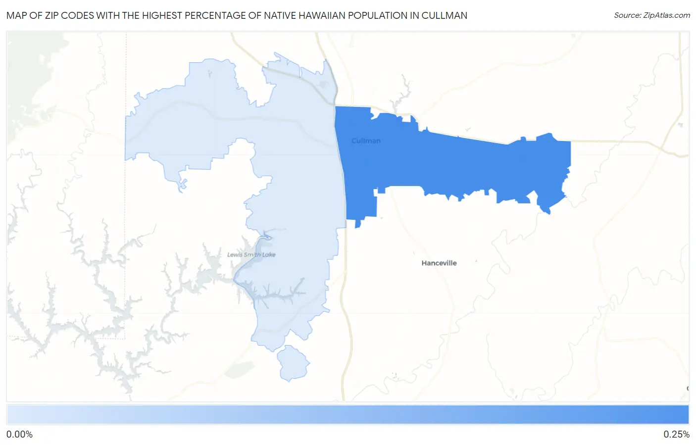 Zip Codes with the Highest Percentage of Native Hawaiian Population in Cullman Map