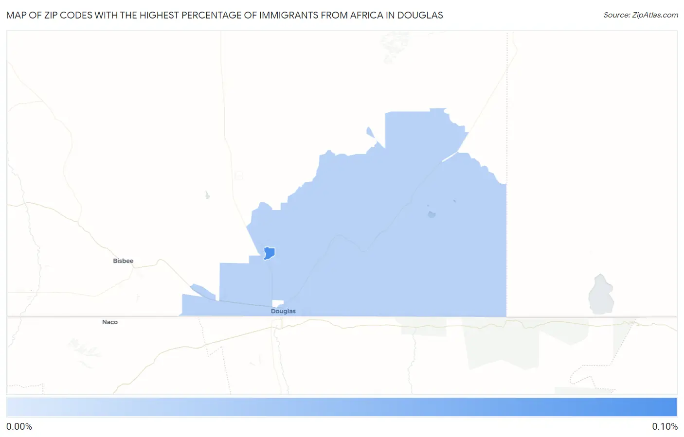 Zip Codes with the Highest Percentage of Immigrants from Africa in Douglas Map