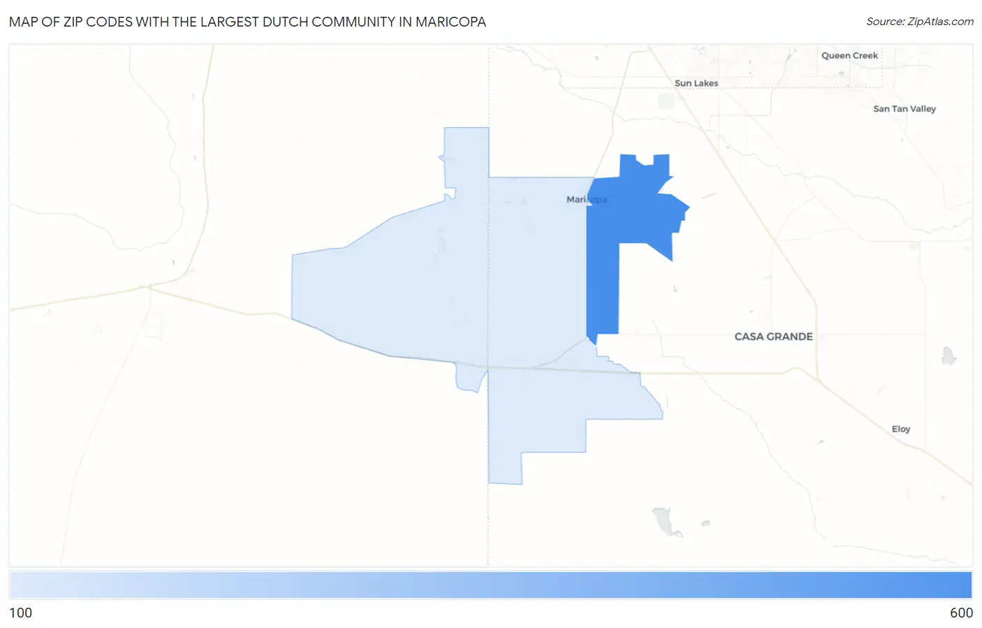 Zip Codes with the Largest Dutch Community in Maricopa Map