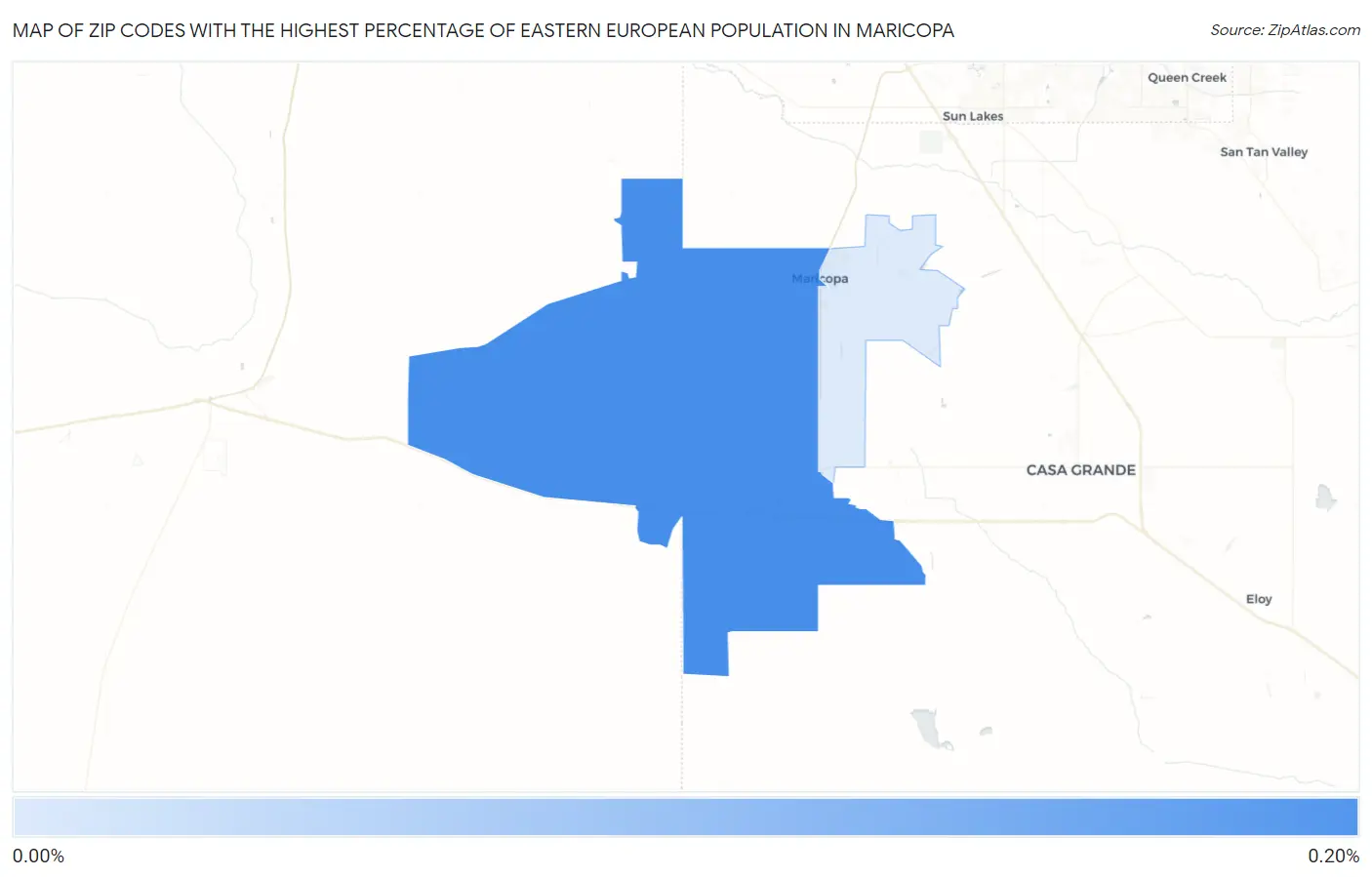 Zip Codes with the Highest Percentage of Eastern European Population in Maricopa Map