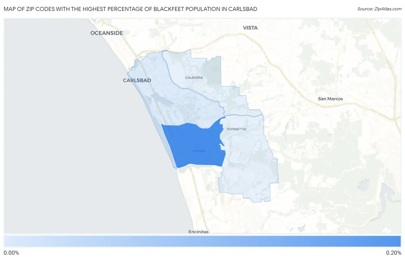 Zip Codes with the Highest Percentage of Blackfeet Population in Carlsbad Map
